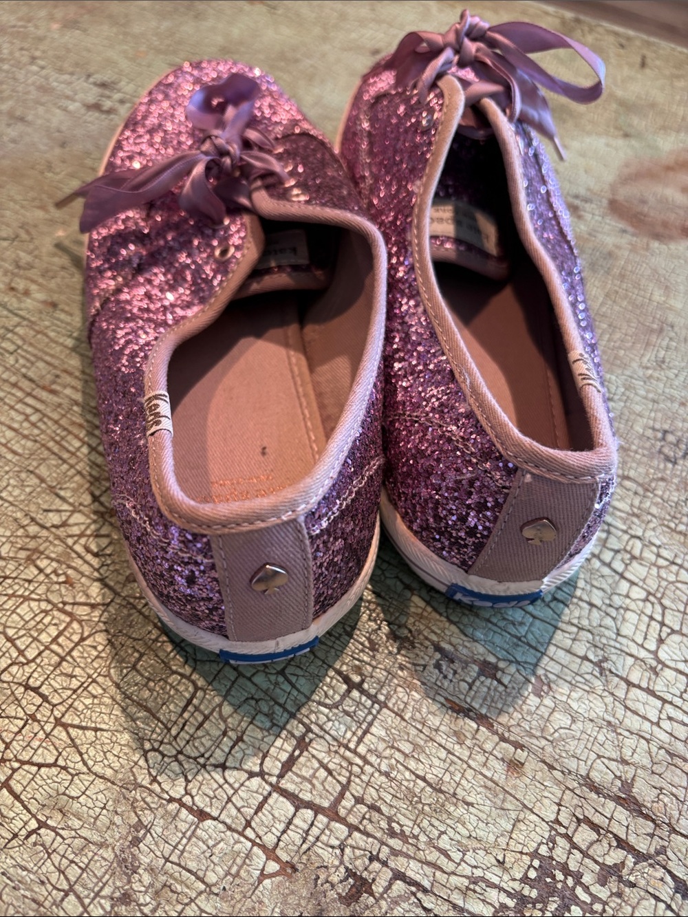 Keds x kate spade New York Purple Glitter Sneakers Size 9 - Picture 4 of 8